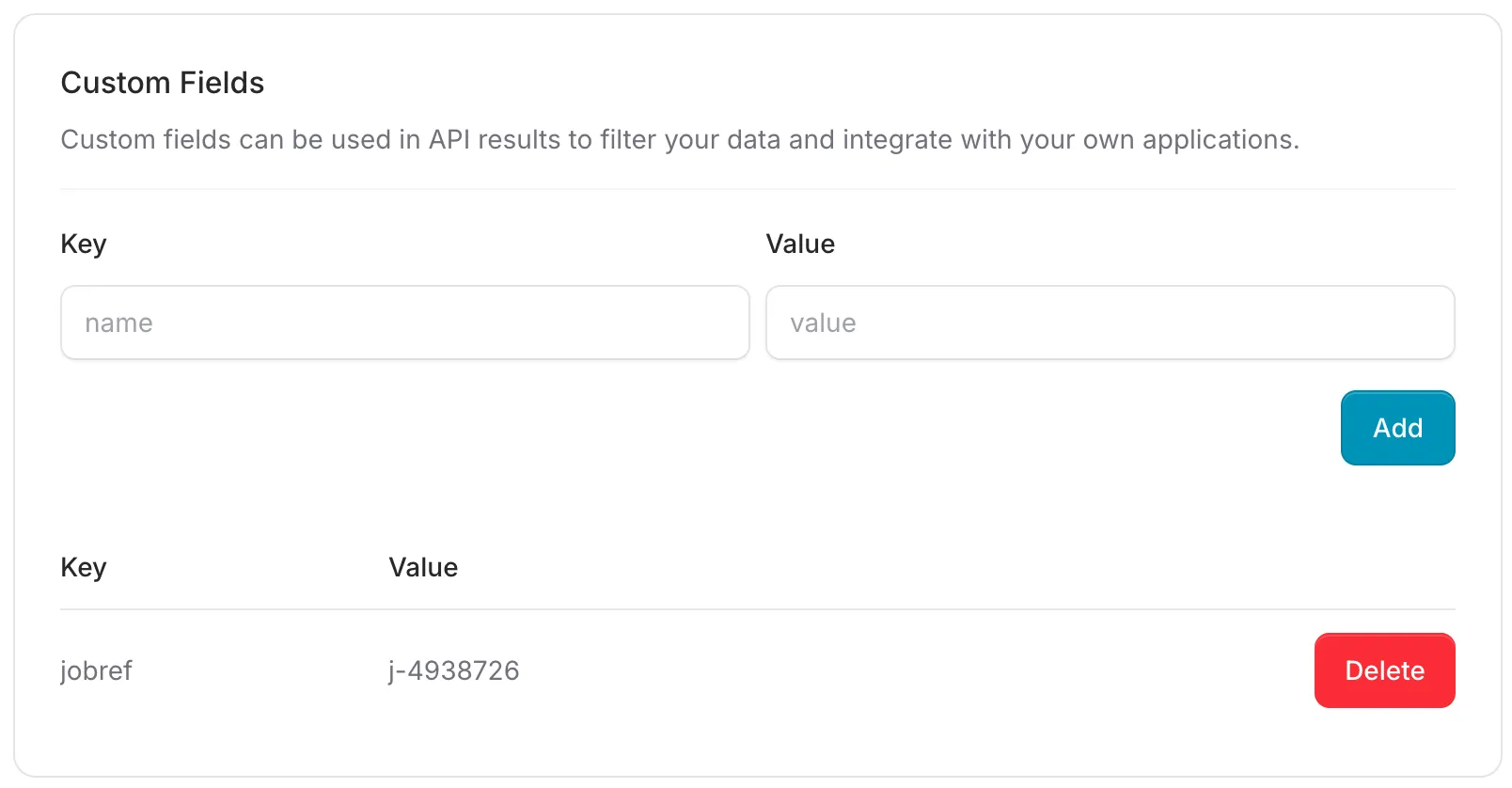 Adding custom fields