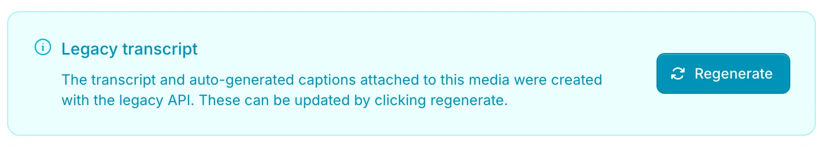 Update transcript message