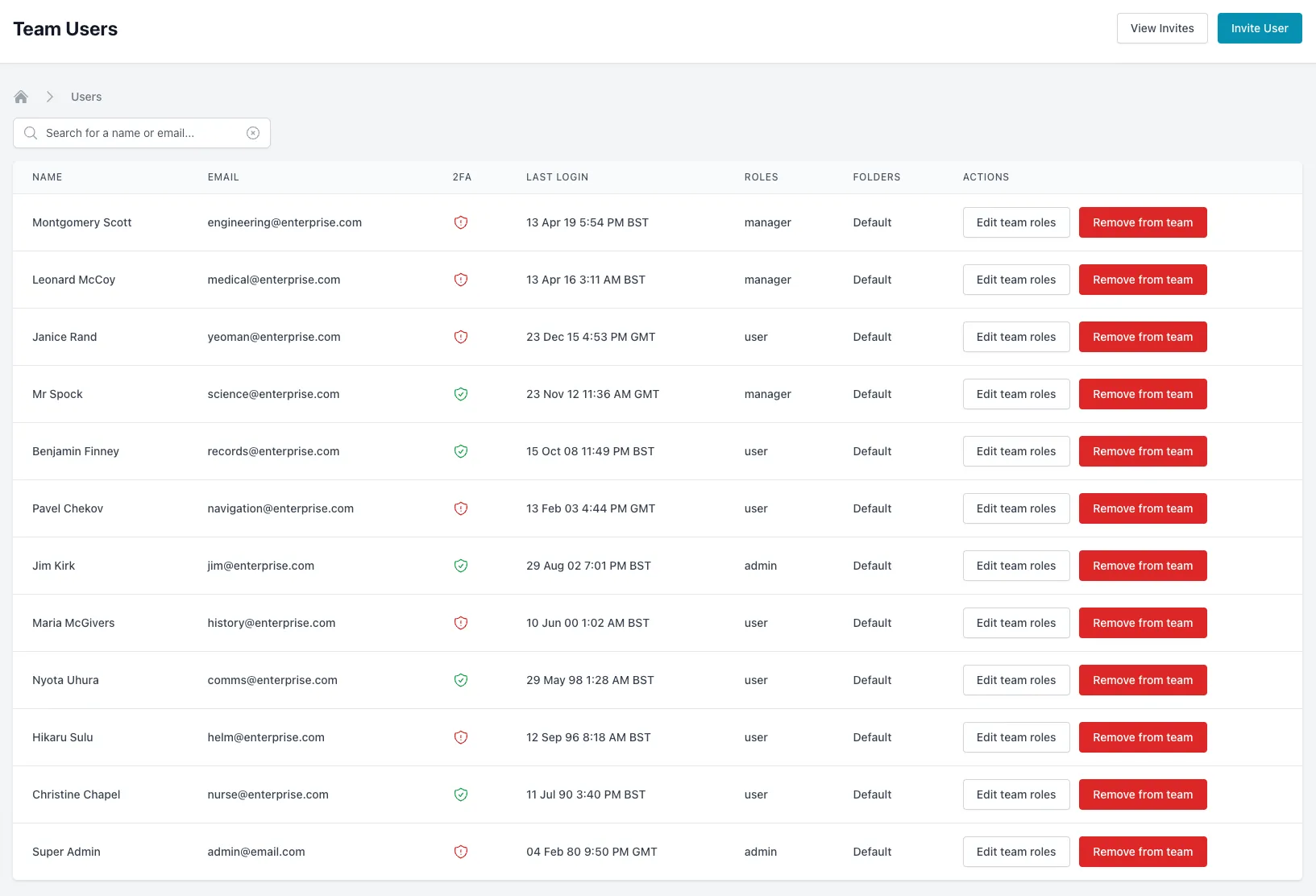 Team users Team users